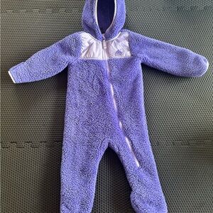 Purple Fleece Baby Footie - 18M